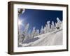 Skiing Untracked Powder at Whitefish Mountain Resort, Montana, Usa-Chuck Haney-Framed Photographic Print