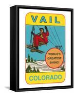 Skiing, Vail, Colorado-null-Framed Stretched Canvas