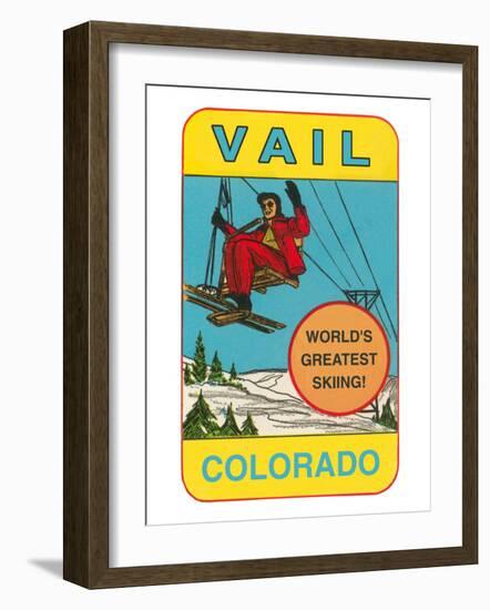 Skiing, Vail, Colorado-null-Framed Art Print