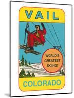 Skiing, Vail, Colorado-null-Mounted Art Print