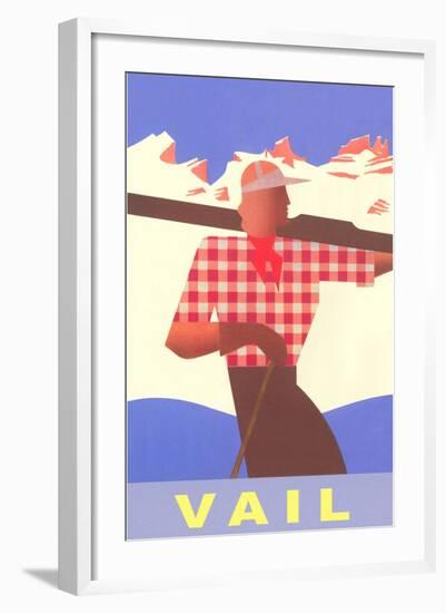 Skiing, Vail, Colorado-null-Framed Art Print