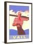 Skiing, Vail, Colorado-null-Framed Art Print