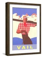 Skiing, Vail, Colorado-null-Framed Art Print