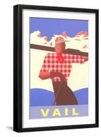 Skiing, Vail, Colorado-null-Framed Art Print