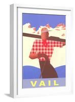 Skiing, Vail, Colorado-null-Framed Art Print