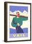 Skiing, Vail, Colorado-null-Framed Art Print