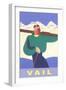 Skiing, Vail, Colorado-null-Framed Art Print