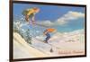 Skiing, Whitefish-null-Framed Art Print