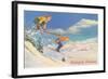 Skiing, Whitefish-null-Framed Art Print