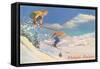 Skiing, Whitefish-null-Framed Stretched Canvas