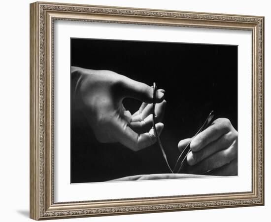 Skilled Hands of a Pediatric Surgeon at John Hopkins Hospital-null-Framed Photographic Print