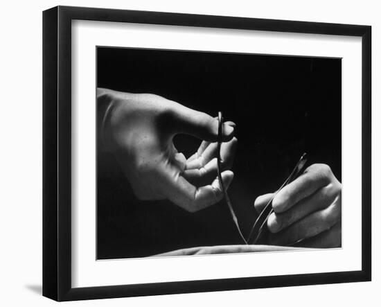 Skilled Hands of a Pediatric Surgeon at John Hopkins Hospital-null-Framed Photographic Print