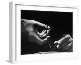 Skilled Hands of a Pediatric Surgeon at John Hopkins Hospital-null-Framed Photographic Print