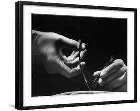 Skilled Hands of a Pediatric Surgeon at John Hopkins Hospital-null-Framed Photographic Print