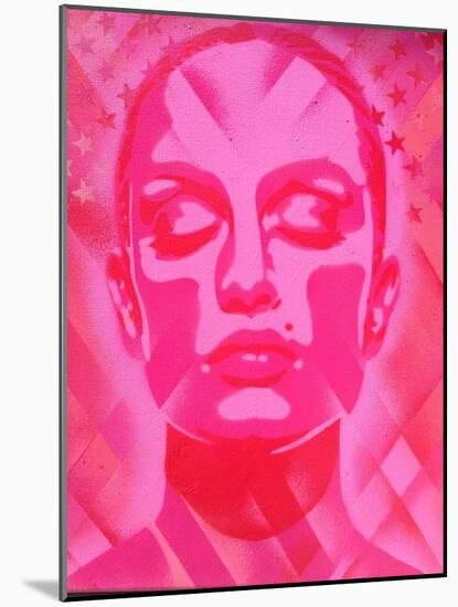 Skin Deep Pinks-Abstract Graffiti-Mounted Giclee Print