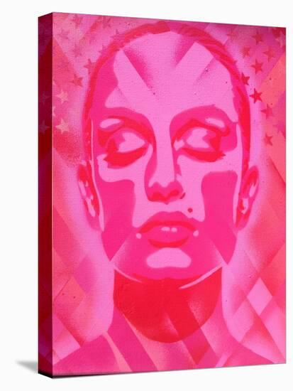 Skin Deep Pinks-Abstract Graffiti-Stretched Canvas