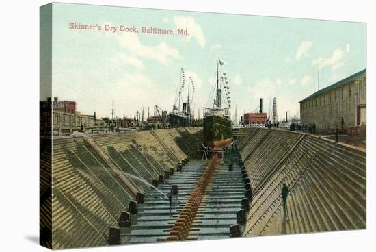 Skinner's Dry Dock, Baltmore-null-Stretched Canvas