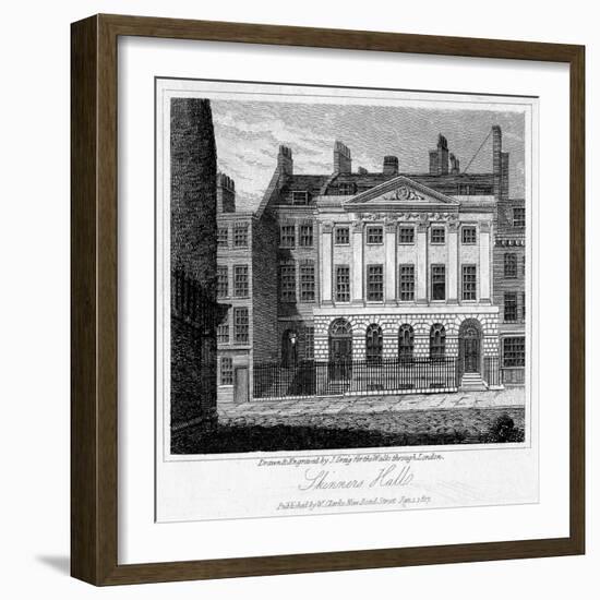 Skinners' Hall, City of London, 1817-J Greig-Framed Giclee Print