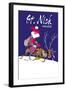 Skinny Scottish Santa Rides on Reindeer-null-Framed Art Print