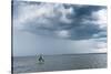 Skip Brown wind surfing into some weather on Sebago Lake, Maine-Skip Brown-Stretched Canvas