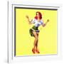 Skip It Pin-Up Caught in Jump Rope c1940s-Edward D'Ancona-Framed Art Print