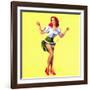 Skip It Pin-Up Caught in Jump Rope c1940s-Edward D'Ancona-Framed Art Print