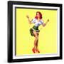 Skip It Pin-Up Caught in Jump Rope c1940s-Edward D'Ancona-Framed Art Print