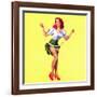 Skip It Pin-Up Caught in Jump Rope c1940s-Edward D'Ancona-Framed Art Print