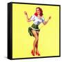 Skip It Pin-Up Caught in Jump Rope c1940s-Edward D'Ancona-Framed Stretched Canvas