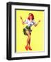 Skip It Pin-Up Caught in Jump Rope c1940s-Edward D'Ancona-Framed Art Print