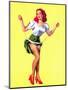 Skip It Pin-Up Caught in Jump Rope c1940s-Edward D'Ancona-Mounted Art Print