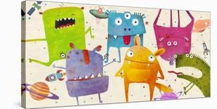 Alien Friends-Skip Teller-Stretched Canvas