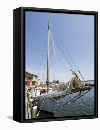 Skipjack Sailing Boat, Chesapeake Bay Maritime Museum, St. Michaels, Maryland, USA-Robert Harding-Framed Stretched Canvas