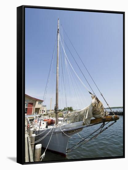 Skipjack Sailing Boat, Chesapeake Bay Maritime Museum, St. Michaels, Maryland, USA-Robert Harding-Framed Stretched Canvas