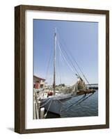 Skipjack Sailing Boat, Chesapeake Bay Maritime Museum, St. Michaels, Maryland, USA-Robert Harding-Framed Photographic Print