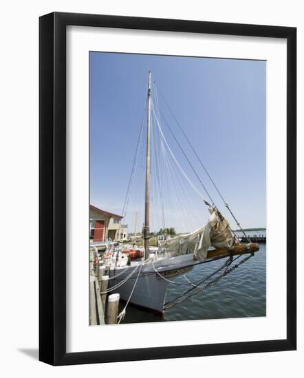 Skipjack Sailing Boat, Chesapeake Bay Maritime Museum, St. Michaels, Maryland, USA-Robert Harding-Framed Photographic Print