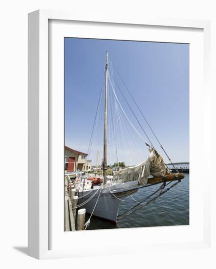 Skipjack Sailing Boat, Chesapeake Bay Maritime Museum, St. Michaels, Maryland, USA-Robert Harding-Framed Photographic Print