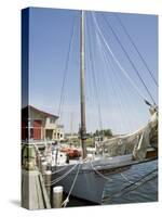 Skipjack Sailing Boat, Chesapeake Bay Maritime Museum, St. Michaels, Maryland, USA-Robert Harding-Stretched Canvas