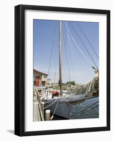 Skipjack Sailing Boat, Chesapeake Bay Maritime Museum, St. Michaels, Maryland, USA-Robert Harding-Framed Photographic Print