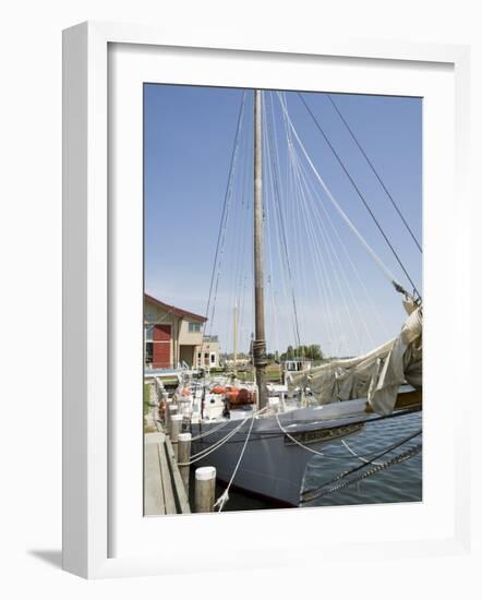 Skipjack Sailing Boat, Chesapeake Bay Maritime Museum, St. Michaels, Maryland, USA-Robert Harding-Framed Photographic Print