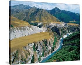 Skipper Canyon South Island-null-Stretched Canvas