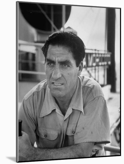 Skipper Jose De Burgana, Who Once Crossed Ocean in a Motorboat-Ralph Crane-Mounted Photographic Print