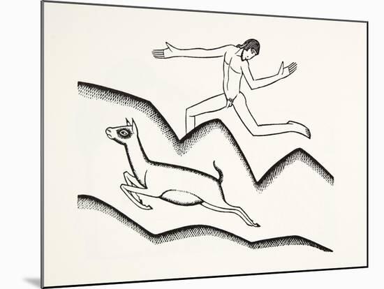 Skipping Upon the Mountains, 1925-Eric Gill-Mounted Giclee Print