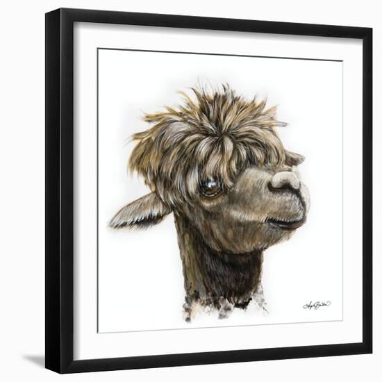 Skippy the Alpaca-Angela Bawden-Framed Art Print