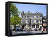 Skipton High Street and Library, Skipton, North Yorkshire, Yorkshire, England, United Kingdom-Mark Sunderland-Framed Stretched Canvas