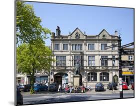 Skipton High Street and Library, Skipton, North Yorkshire, Yorkshire, England, United Kingdom-Mark Sunderland-Mounted Photographic Print