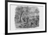 Skirmish Between Federal Pickets and Confederate Cavalry-Frank Leslie-Framed Premium Giclee Print