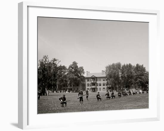 Skirmish Drill, U.S. Naval Academy-null-Framed Photo