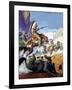 Skirmish Involving Indians and Soldiers-Severino Baraldi-Framed Giclee Print