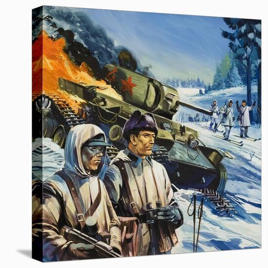 Skirmishes in the Snow-Gerry Wood-Stretched Canvas